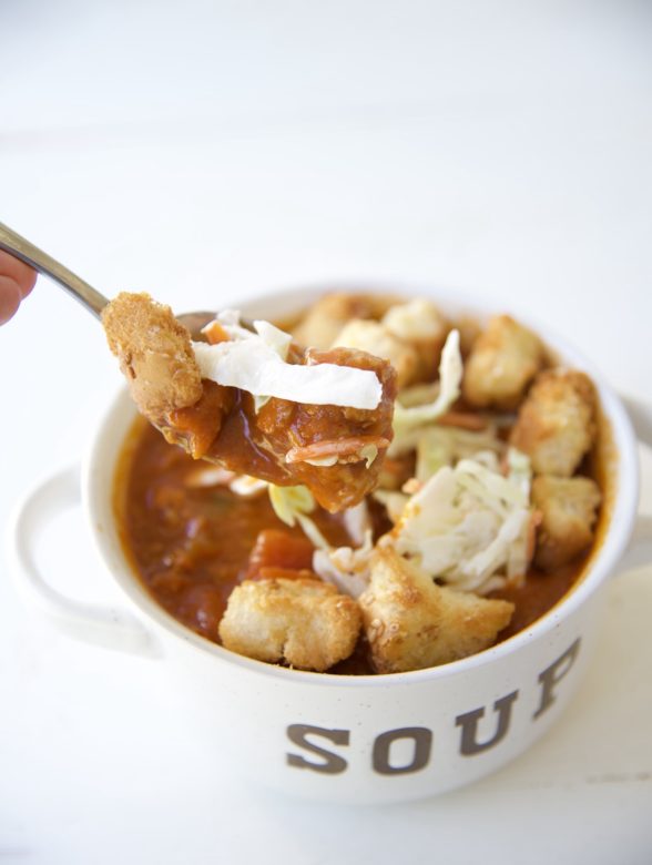 Easy Sloppy Joe Soup With Hamburger Bun Croutons Sweet ReciPEAs