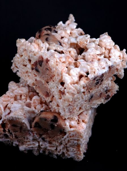 Chocolate Chip Cookie Dough Rice Krispie Treats