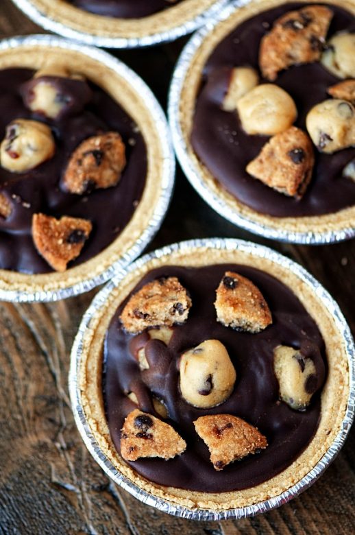 Chocolate Chip Cookie Dough Chocolate Tarts