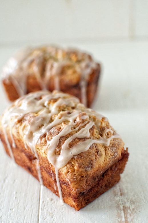 Apple Cinnamon Buttermilk Bread with Apple Spice Glaze