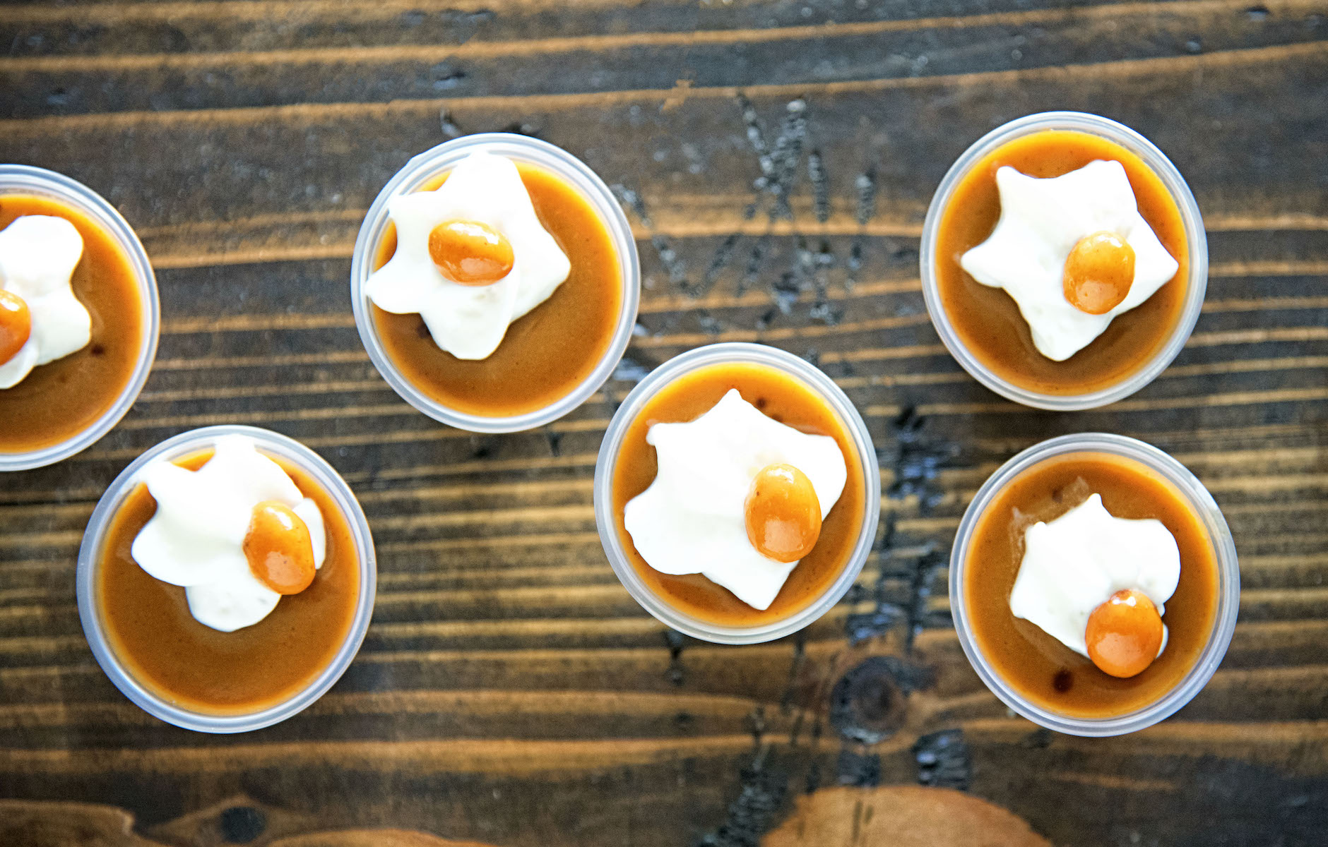 pumpkin spice latte pudding shots