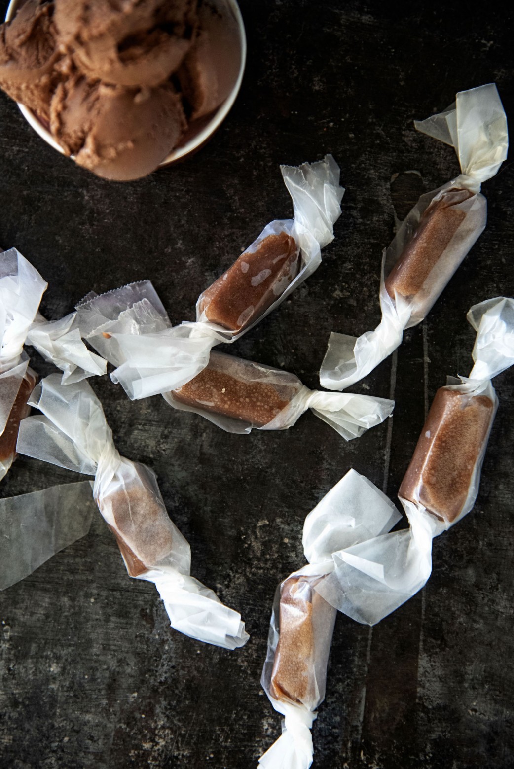 Chocolate Ice Cream Caramels