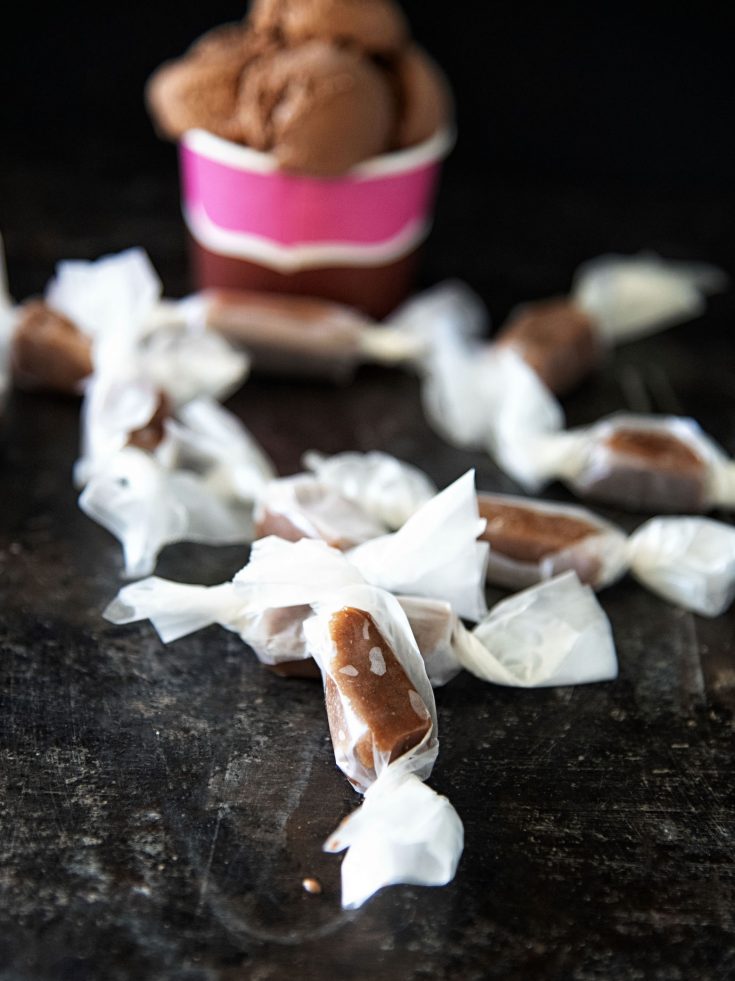 Chocolate Ice Cream Caramels