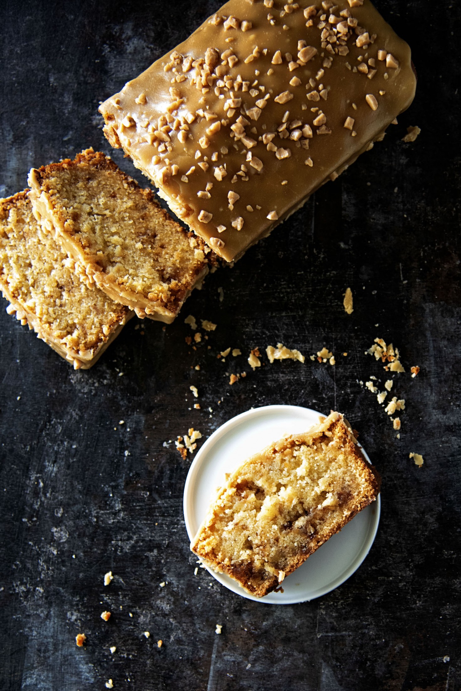 Toffee Apple Cider Pound Cake