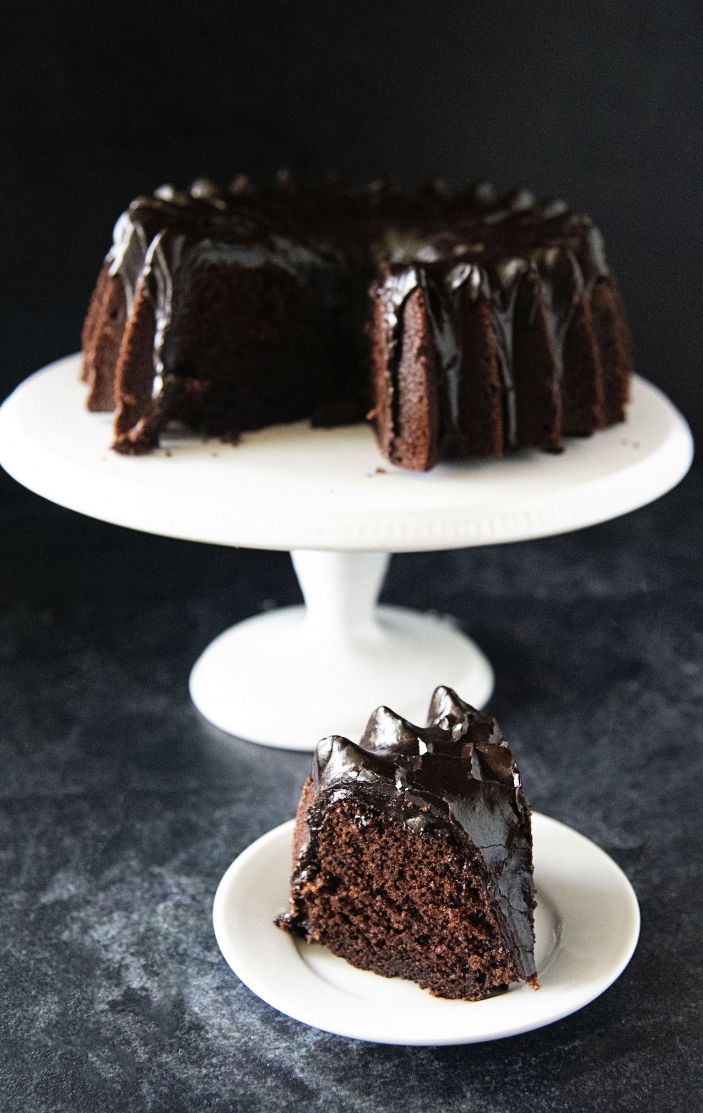 Eggnog Chocolate Fudge Bundt Cake