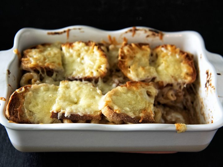 French Onion Soup Baked Pasta