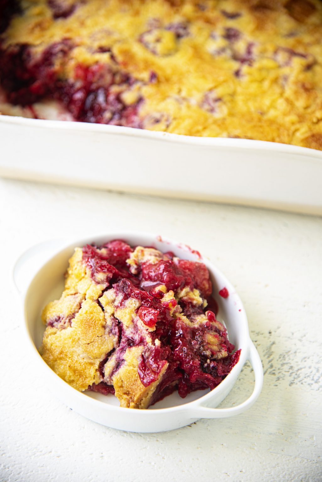 Mixed Berry Cornbread Dump Cake