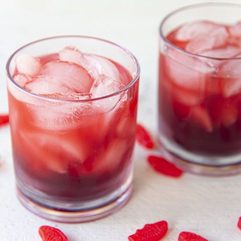 Red Swedish Fish Cocktail