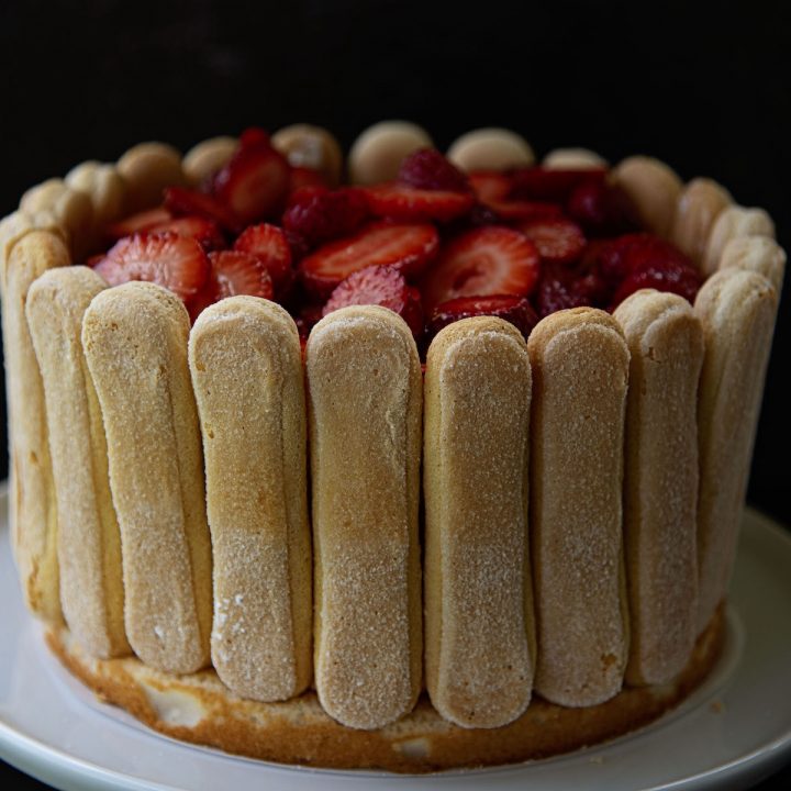 Strawberry Charlotte Royale Cake - Living Sweet Moments