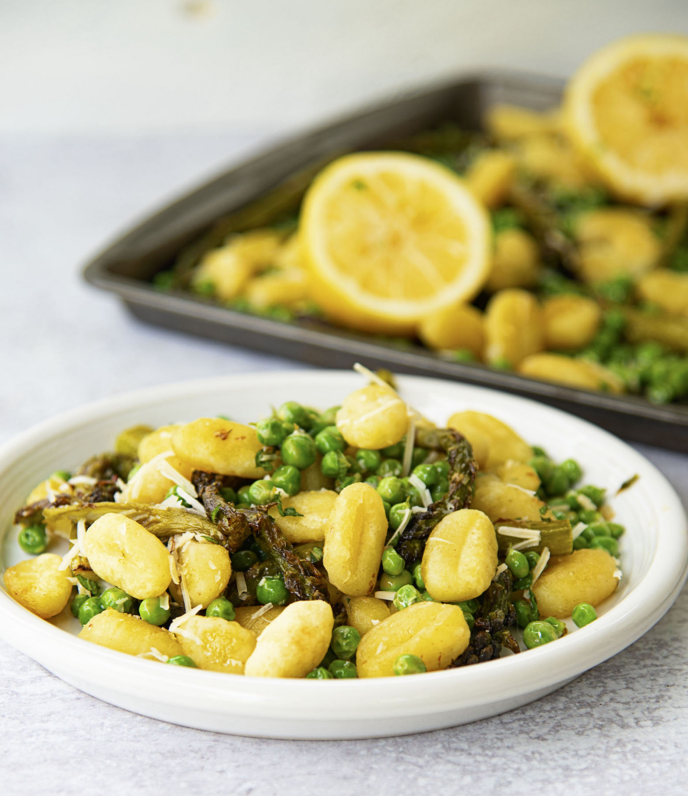 Lemon Pea Asparagus Gnocchi