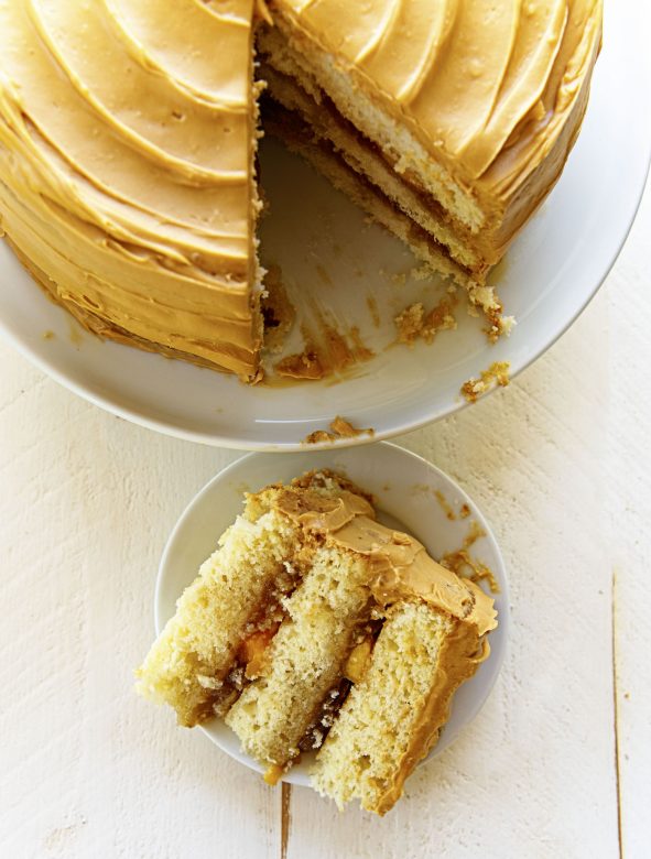 Peach Dulce de Leche Cake