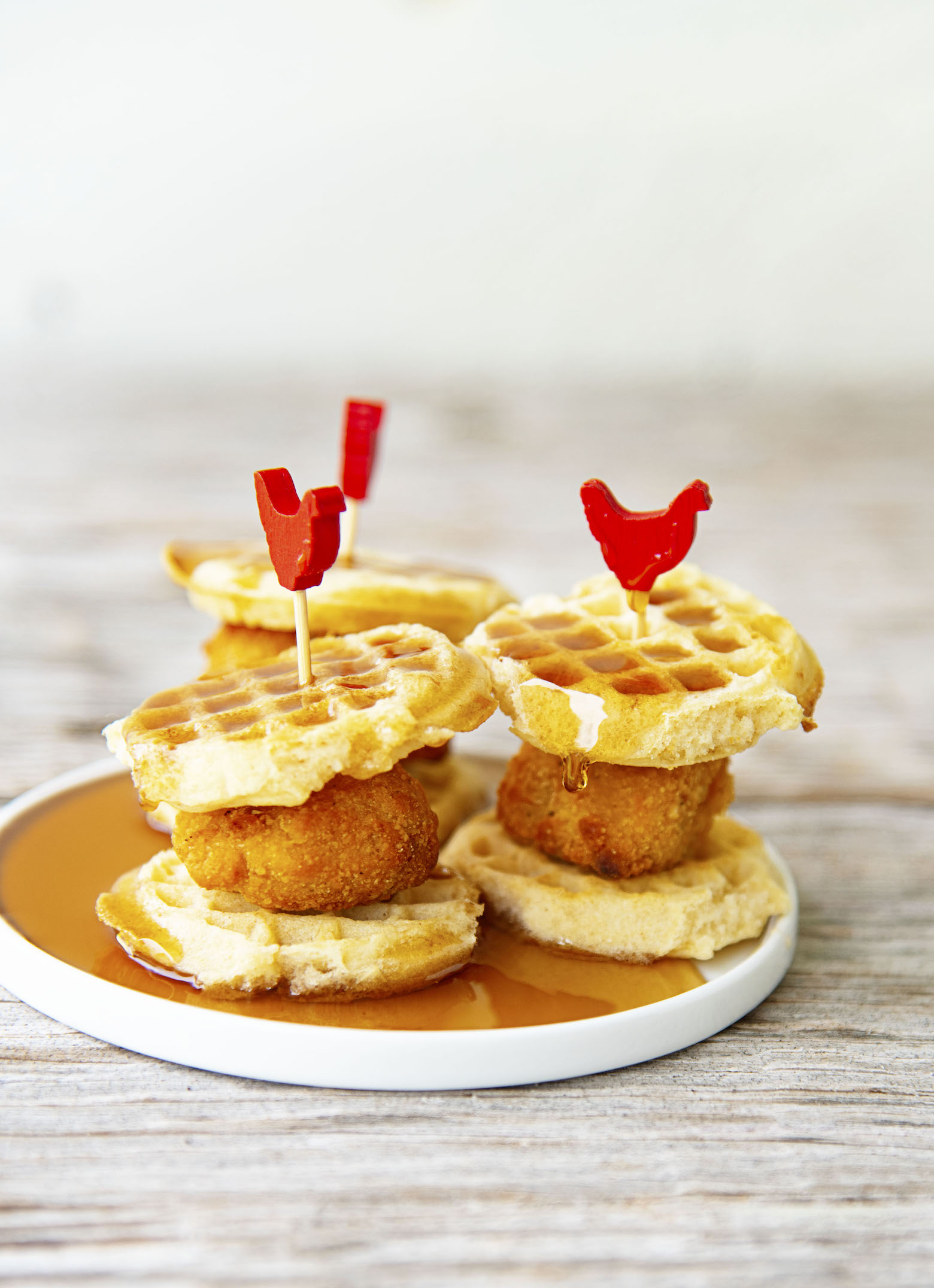 Mini Chicken Waffle Sliders - Kim's Cravings