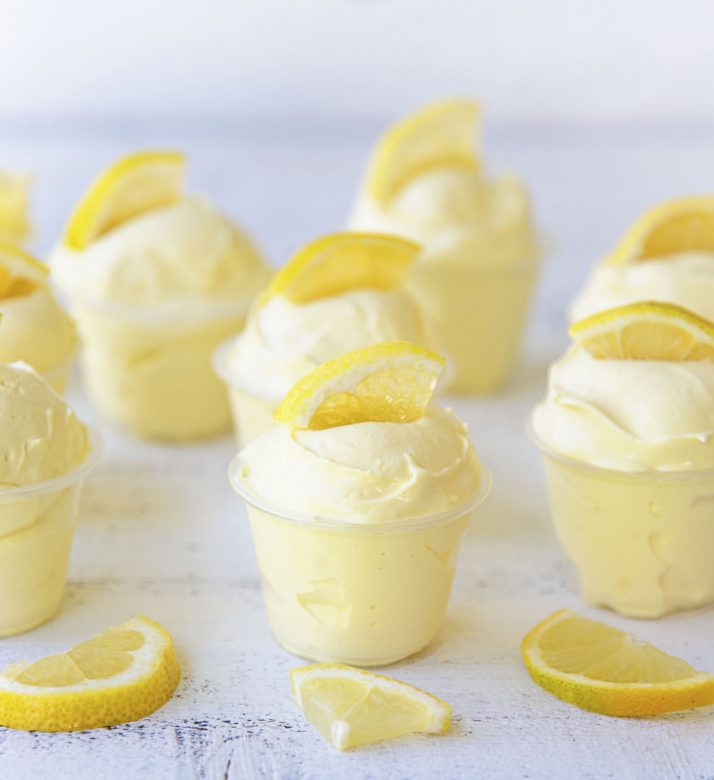 Frosted Lemonade Pudding Shots - Sweet ReciPEAs