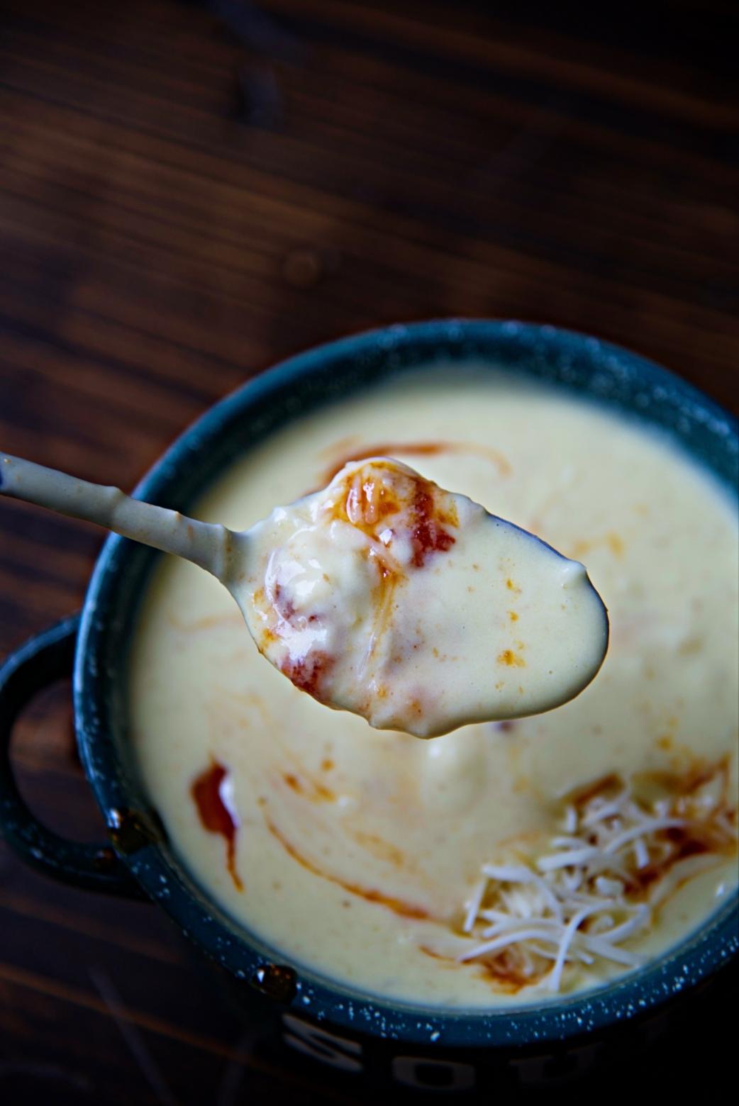 Asiago Soup With Tomato Jam - Sweet ReciPEAs