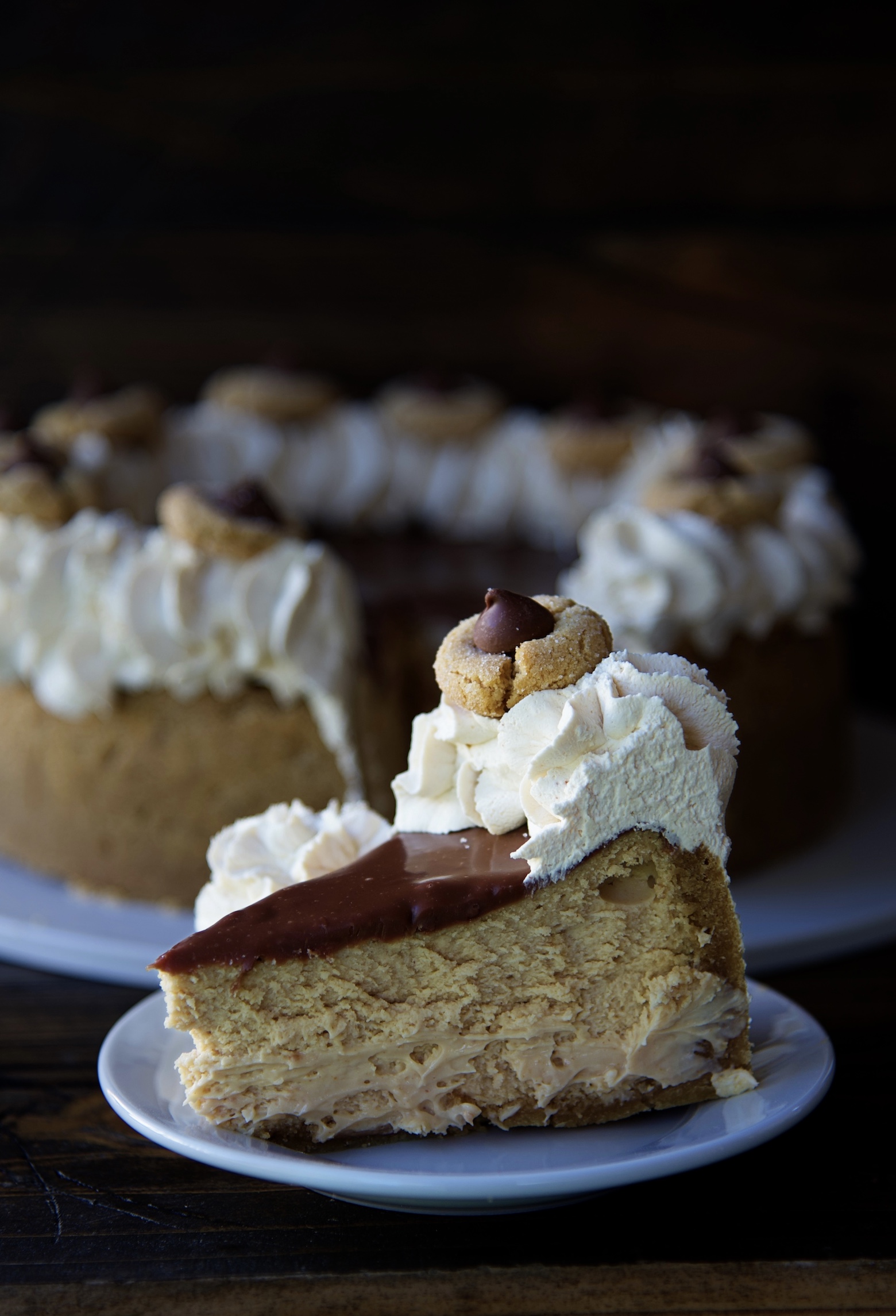 Peanut Butter Blossom Cookie Cheesecake - Sweet ReciPEAs