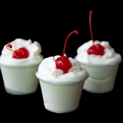 Shamrock Shake Pudding Shots