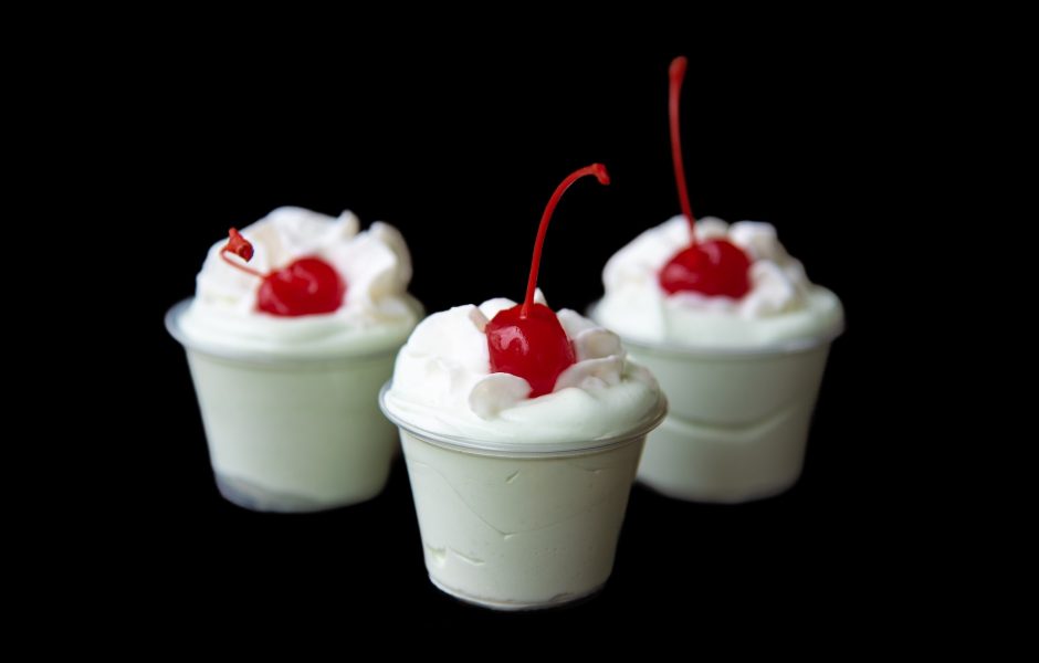 Shamrock Shake Pudding Shots